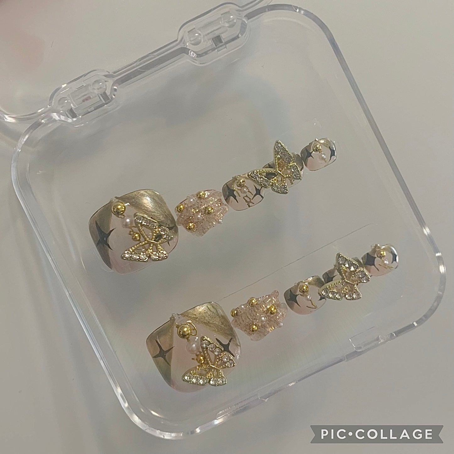 A3 Gold Pearl Toes